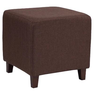 Flash Furniture Ascalon Taut Upholstered Cube Ottoman Pouf 3 Flash Furniture Ascalon Taut Upholstered Cube Ottoman Pouf - Image 3