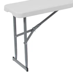 Flash Furniture 10.25''W X 71''L Bi-Fold Granite White Plastic Bench With Carrying Handle 10 Flash Furniture 10.25''W X 71''L Bi-Fold Granite White Plastic Bench With Carrying Handle -Flash Furniture GUEST 58ef0b72 1156 4bf0 823b 20e2221a883e