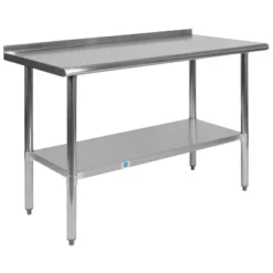 Flash Furniture Stainless Steel 18 Gauge Prep And Work Table With 1.5" Backsplash And Undershelf, NSF 20 Flash Furniture Stainless Steel 18 Gauge Prep And Work Table With 1.5" Backsplash And Undershelf, NSF -Flash Furniture GUEST 5ae15903 f499 4ca2 804b 210a00e0517d