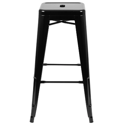 Flash Furniture 30" High Metal Indoor Bar Stool - Stackable Set Of 4 9 Flash Furniture 30" High Metal Indoor Bar Stool - Stackable Set Of 4 - Image 9