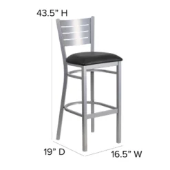 Flash Furniture Silver Slat Back Metal Restaurant Barstool 18 Flash Furniture Silver Slat Back Metal Restaurant Barstool -Flash Furniture GUEST 5bcf58c7 9a55 4144 bef8 7b8aacce243f