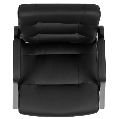 Flash Furniture Darwin Flash Fundamentals Black LeatherSoft Executive Reception Chair With Black Metal Frame 8 Flash Furniture Darwin Flash Fundamentals Black LeatherSoft Executive Reception Chair With Black Metal Frame - Image 8