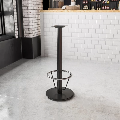 Flash Furniture 18'' Round Restaurant Table Base With 3'' Dia. Bar Height Column And Foot Ring 1 Flash Furniture 18'' Round Restaurant Table Base With 3'' Dia. Bar Height Column And Foot Ring