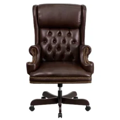 High Back Traditional LeatherSoft Tufted Executive Ergonomic Office Leather Chair Brown - Flash Furniture 5 High Back Traditional LeatherSoft Tufted Executive Ergonomic Office Leather Chair Brown - Flash Furniture -Flash Furniture GUEST 5f2f1cdf d51f 4c6a 891f 8f5b1ee0e36c