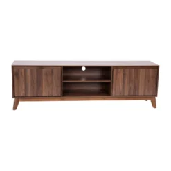 Flash Furniture Hatfield Mid-Century Modern TV Stand For Up To 64 Inch TV's - 60 Inch Media Center With Adjustable Center Shelf And Dual Soft Close Doors -Flash Furniture GUEST 5f5cb12a 06d5 4d12 983b b15445d297bd