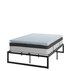 Flash Furniture 14 Inch Metal Platform Bed Frame With 12 Inch Pocket Spring Mattress In A Box And 2 Inch Cool Gel Memory Foam Topper 31 Flash Furniture 14 Inch Metal Platform Bed Frame With 12 Inch Pocket Spring Mattress In A Box And 2 Inch Cool Gel Memory Foam Topper -Flash Furniture GUEST 5fe94ba5 da5e 4c5d b270 56f38ac9ed99