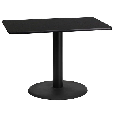 Flash Furniture 24'' X 42'' Rectangular Laminate Table Top With 24'' Round Table Height Base 3 Flash Furniture 24'' X 42'' Rectangular Laminate Table Top With 24'' Round Table Height Base - Image 3