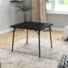Flash Furniture Madelyn Black Folding Card Table - Lightweight Portable Folding Table With Collapsible Legs - Set Of 3
