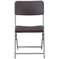 Flash Furniture 2 Pack HERCULES Series Brown Rattan Plastic Folding Chair With Gray Frame 12 Flash Furniture 2 Pack HERCULES Series Brown Rattan Plastic Folding Chair With Gray Frame -Flash Furniture GUEST 61a88752 808d 446e 9406 ac190f2a44e6