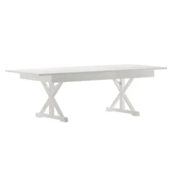 Flash Furniture HERCULES 8' X 40" Rectangular Solid Pine Folding Farm Table With X Legs 26 Flash Furniture HERCULES 8' X 40" Rectangular Solid Pine Folding Farm Table With X Legs -Flash Furniture GUEST 61b33229 7f62 4ed6 a72f 374433540200
