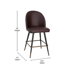 Flash Furniture Lyla Set Of 2 Commercial Modern Armless Counter Stools With Contoured Backrests, Steel Frames And Footrests-Set Of 2 18 Flash Furniture Lyla Set Of 2 Commercial Modern Armless Counter Stools With Contoured Backrests, Steel Frames And Footrests-Set Of 2 -Flash Furniture GUEST 62437e9c a939 4cde 9f23 ea6445d28ca5