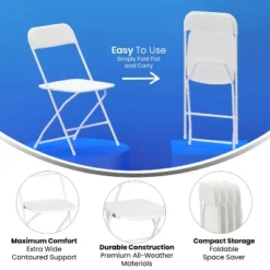Flash Furniture Hercules™ Big And Tall Commercial Folding Chair - Extra Wide 650LB. Capacity - Durable Plastic - 4-Pack 27 Flash Furniture Hercules™ Big And Tall Commercial Folding Chair - Extra Wide 650LB. Capacity - Durable Plastic - 4-Pack -Flash Furniture GUEST 62ec50f0 960a 4fd5 b9de 4f6daff5891e