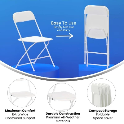 Flash Furniture Hercules™ Big And Tall Commercial Folding Chair - Extra Wide 650LB. Capacity - Durable Plastic - 4-Pack 10 Flash Furniture Hercules™ Big And Tall Commercial Folding Chair - Extra Wide 650LB. Capacity - Durable Plastic - 4-Pack - Image 10