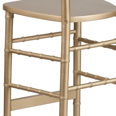 Flash Furniture HERCULES Series Gold Wood Chiavari Barstool 5 Flash Furniture HERCULES Series Gold Wood Chiavari Barstool - Image 5