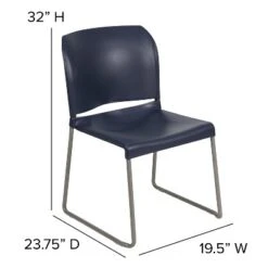 Flash Furniture HERCULES Series 880 Lb. Capacity Navy Full Back Contoured Stack Chair With Gray Powder Coated Sled Base 15 Flash Furniture HERCULES Series 880 Lb. Capacity Navy Full Back Contoured Stack Chair With Gray Powder Coated Sled Base -Flash Furniture GUEST 64bfdec9 20ae 492c 8393 8e73fa3bd96b