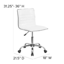 Flash Furniture 48" Wide Black Electric Height Adjustable Standing Desk With Designer Armless White Ribbed Swivel Task Office Chair 18 Flash Furniture 48" Wide Black Electric Height Adjustable Standing Desk With Designer Armless White Ribbed Swivel Task Office Chair -Flash Furniture GUEST 64ce38db 1aa9 45c2 b526 421f9337f259