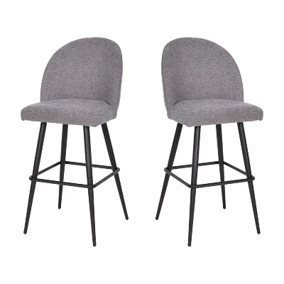Flash Furniture Lyla Commercial Grade Modern Armless Barstools With Contoured Backrest, Steel Frame And Integrated Footrest - Set Of 2 12 Flash Furniture Lyla Commercial Grade Modern Armless Barstools With Contoured Backrest, Steel Frame And Integrated Footrest - Set Of 2 - Image 12