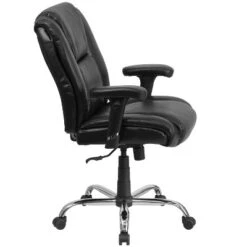 Flash Furniture HERCULES Series Big & Tall 400 Lb. Rated Black LeatherSoft Ergonomic Task Office Chair With Chrome Base And Adjustable Arms -Flash Furniture GUEST 6564aeb1 455a 4272 afa7 965974de219e