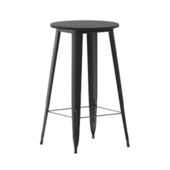 Flash Furniture Declan Commercial Indoor/Outdoor Bar Top Table, 23.75" Round All Weather Poly Resin Top With Steel Base -Flash Furniture GUEST 665a5858 1af9 4d1e a1dc 9a0105024852
