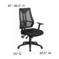Flash Furniture High Back Black Mesh Multifunction Swivel Ergonomic Task Office Chair With Adjustable Arms -Flash Furniture GUEST 6698e1fd ef17 4e0e 9a55 5fec7d0b5c86
