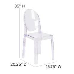 Flash Furniture Ghost Chair With Oval Back In Transparent Crystal 11 Flash Furniture Ghost Chair With Oval Back In Transparent Crystal -Flash Furniture GUEST 671e07ed c859 4aaa 8661 7a4cb061c3d7