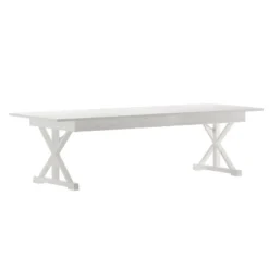 Flash Furniture HERCULES 9' X 40" Rectangular Solid Pine Folding Farm Table With X Legs -Flash Furniture GUEST 6758e22f eeda 46d8 8f9d e577c85f1716