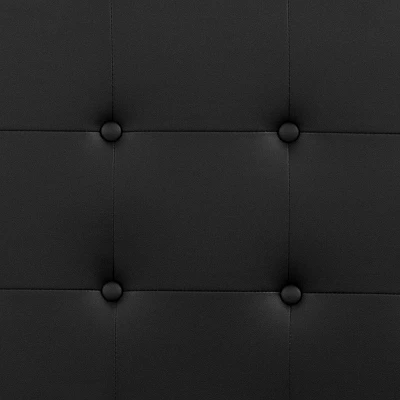 Flash Furniture Lennox Tufted Upholstered Queen Size Headboard In Black Vinyl 7 Flash Furniture Lennox Tufted Upholstered Queen Size Headboard In Black Vinyl - Image 7