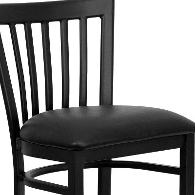 Flash Furniture Black School House Back Metal Restaurant Barstool 4 Flash Furniture Black School House Back Metal Restaurant Barstool - Image 4