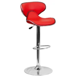 Flash Furniture Contemporary Cozy Mid-Back Vinyl Adjustable Height Barstool With Chrome Base 26 Flash Furniture Contemporary Cozy Mid-Back Vinyl Adjustable Height Barstool With Chrome Base -Flash Furniture GUEST 68e79964 87df 479f ba6b 176e5e2480d9