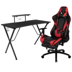 Flash Furniture Gaming Desk And Footrest Reclining Gaming Chair Set With Cup Holder, Headphone Hook, And Monitor/Smartphone Stand 25 Flash Furniture Gaming Desk And Footrest Reclining Gaming Chair Set With Cup Holder, Headphone Hook, And Monitor/Smartphone Stand -Flash Furniture GUEST 68ec4a65 7256 48a0 b322 fefb9b2eb5ba