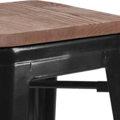 Flash Furniture 30" High Backless Metal Barstool With Square Wood Seat 22 Flash Furniture 30" High Backless Metal Barstool With Square Wood Seat -Flash Furniture GUEST 69304c09 1e46 4f60 a6ad f39e59b94e7f