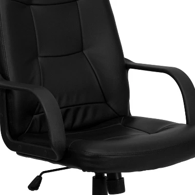 Flash Furniture Holly High Back Black Glove Vinyl Executive Swivel Office Chair With Arms 5 Flash Furniture Holly High Back Black Glove Vinyl Executive Swivel Office Chair With Arms - Image 5