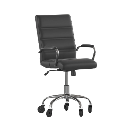 Flash Furniture Camilia Mid-Back Executive Swivel Office Chair With Arms, And Transparent Roller Wheels 10 Flash Furniture Camilia Mid-Back Executive Swivel Office Chair With Arms, And Transparent Roller Wheels - Image 10