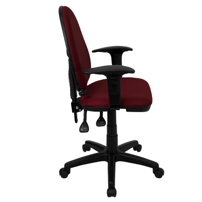 Flash Furniture Mid-Back Fabric Multifunction Swivel Ergonomic Task Office Chair With Adjustable Lumbar Support And Adjustable Arms 2 Flash Furniture Mid-Back Fabric Multifunction Swivel Ergonomic Task Office Chair With Adjustable Lumbar Support And Adjustable Arms - Image 2