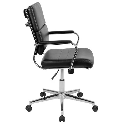 Flash Furniture Mid-Back LeatherSoft Contemporary Panel Executive Swivel Office Chair 11 Flash Furniture Mid-Back LeatherSoft Contemporary Panel Executive Swivel Office Chair - Image 11