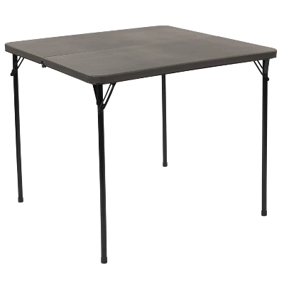 Flash Furniture 2.83-Foot Square Bi-Fold Plastic Folding Table With Carrying Handle 12 Flash Furniture 2.83-Foot Square Bi-Fold Plastic Folding Table With Carrying Handle - Image 12