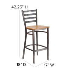 Flash Furniture Clear Coated Ladder Back Metal Restaurant Barstool 13 Flash Furniture Clear Coated Ladder Back Metal Restaurant Barstool -Flash Furniture GUEST 6d387875 9476 4c0b 93b7 83cd5151d648