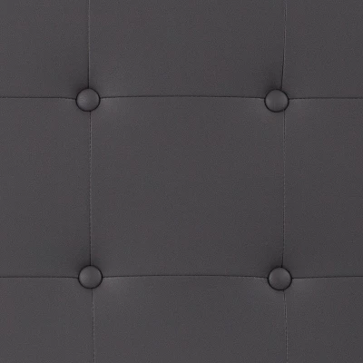 Flash Furniture Lennox Tufted Upholstered King Size Headboard In Gray Vinyl 6 Flash Furniture Lennox Tufted Upholstered King Size Headboard In Gray Vinyl - Image 6