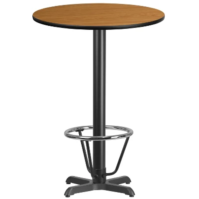 Flash Furniture 30'' Round Laminate Table Top With 22'' X 22'' Bar Height Table Base And Foot Ring 3 Flash Furniture 30'' Round Laminate Table Top With 22'' X 22'' Bar Height Table Base And Foot Ring - Image 3