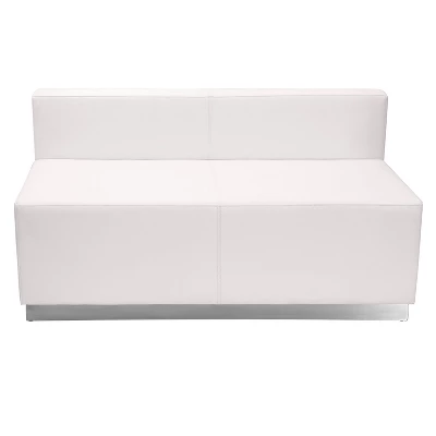 Flash Furniture HERCULES Alon Series LeatherSoft Loveseat With Brushed Stainless Steel Base 5 Flash Furniture HERCULES Alon Series LeatherSoft Loveseat With Brushed Stainless Steel Base - Image 5