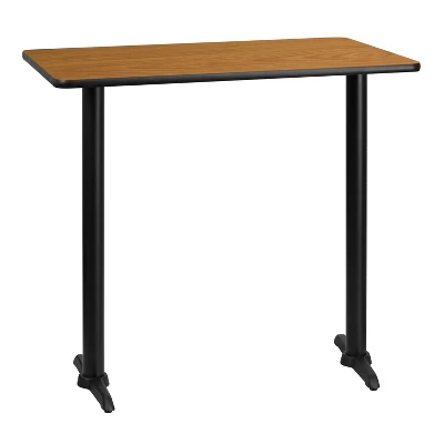 Flash Furniture 30'' X 42'' Rectangular Laminate Table Top With 5'' X 22'' Bar Height Table Bases 2 Flash Furniture 30'' X 42'' Rectangular Laminate Table Top With 5'' X 22'' Bar Height Table Bases - Image 2