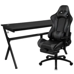 Flash Furniture Gaming Desk And Footrest Reclining Gaming Chair Set - Cup Holder/Headphone Hook/Removable Mouse Pad Top/Wire Management 30 Flash Furniture Gaming Desk And Footrest Reclining Gaming Chair Set - Cup Holder/Headphone Hook/Removable Mouse Pad Top/Wire Management -Flash Furniture GUEST 6f5a5a4b 24c5 4368 b0e3 921e8b3e9038