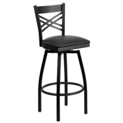 Flash Furniture Black ''X'' Back Swivel Metal Barstool 20 Flash Furniture Black ''X'' Back Swivel Metal Barstool -Flash Furniture GUEST 7108d1fd 45bc 4c89 994a 45db1f9a82c5