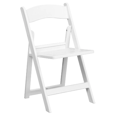 Flash Furniture 2 Pack HERCULES Series 1000 Lb. Capacity White Resin Folding Chair With Slatted Seat 10 Flash Furniture 2 Pack HERCULES Series 1000 Lb. Capacity White Resin Folding Chair With Slatted Seat - Image 10