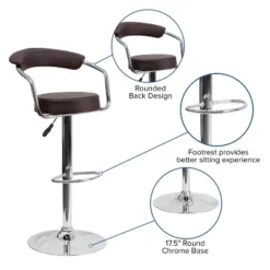 Flash Furniture Contemporary Vinyl Adjustable Height Barstool With Arms And Chrome Base 22 Flash Furniture Contemporary Vinyl Adjustable Height Barstool With Arms And Chrome Base -Flash Furniture GUEST 741e68b4 1bfa 48f7 90a9 a5a8317ddd9e