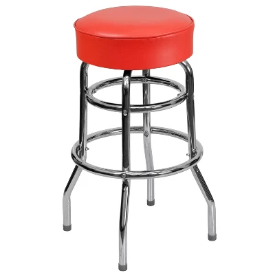 Flash Furniture Double Ring Chrome Barstool 11 Flash Furniture Double Ring Chrome Barstool - Image 11