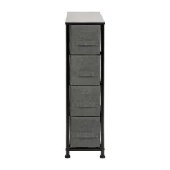 Flash Furniture 4 Drawer Slim Wood Top Cast Iron Frame Vertical Storage Dresser With Easy Pull Fabric Drawers 18 Flash Furniture 4 Drawer Slim Wood Top Cast Iron Frame Vertical Storage Dresser With Easy Pull Fabric Drawers -Flash Furniture GUEST 755df43a c498 4c39 929b 71d63a3d2254