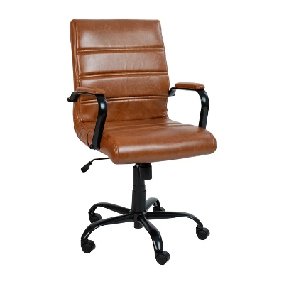 Flash Furniture Mid-Back Executive Swivel Office Chair With Metal Frame And Arms 18 Flash Furniture Mid-Back Executive Swivel Office Chair With Metal Frame And Arms - Image 18