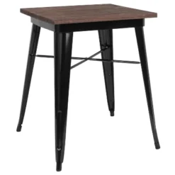 Flash Furniture 23.5" Square Metal Indoor Table With Rustic Wood Top 10 Flash Furniture 23.5" Square Metal Indoor Table With Rustic Wood Top -Flash Furniture GUEST 796d699a 568a 48e0 a22c 543d57e68485