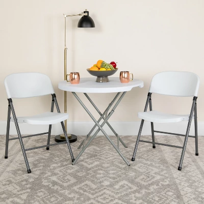 Flash Furniture 2 Pack HERCULES Series 330 Lb. Capacity Plastic Folding Chair With Charcoal Frame 1 Flash Furniture 2 Pack HERCULES Series 330 Lb. Capacity Plastic Folding Chair With Charcoal Frame